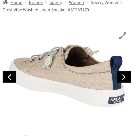 Sperry Crest Vibe Washed Linen Boat Shoe - Picture 14 of 14